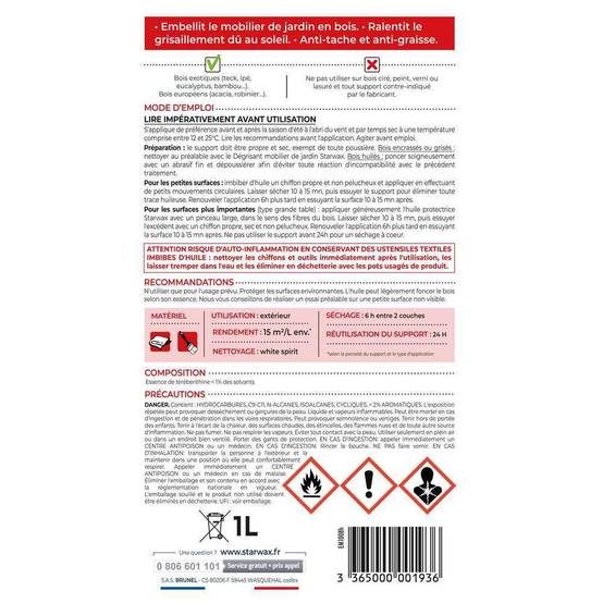 Starwax - Huile Protectrice Teck Bois Exotiques - STARWAX - Image 4