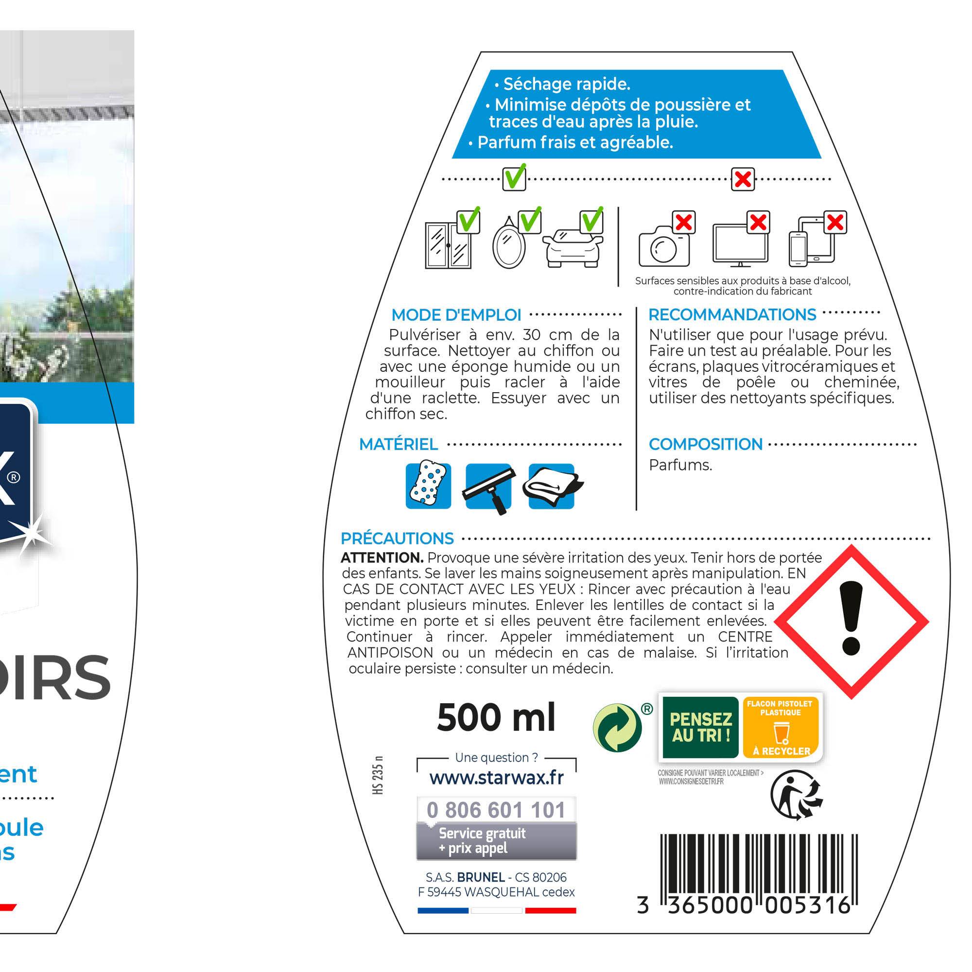 Starwax - NETTOYANT SPECIAL VITRES ET MIROIRS 500ML - Image 2