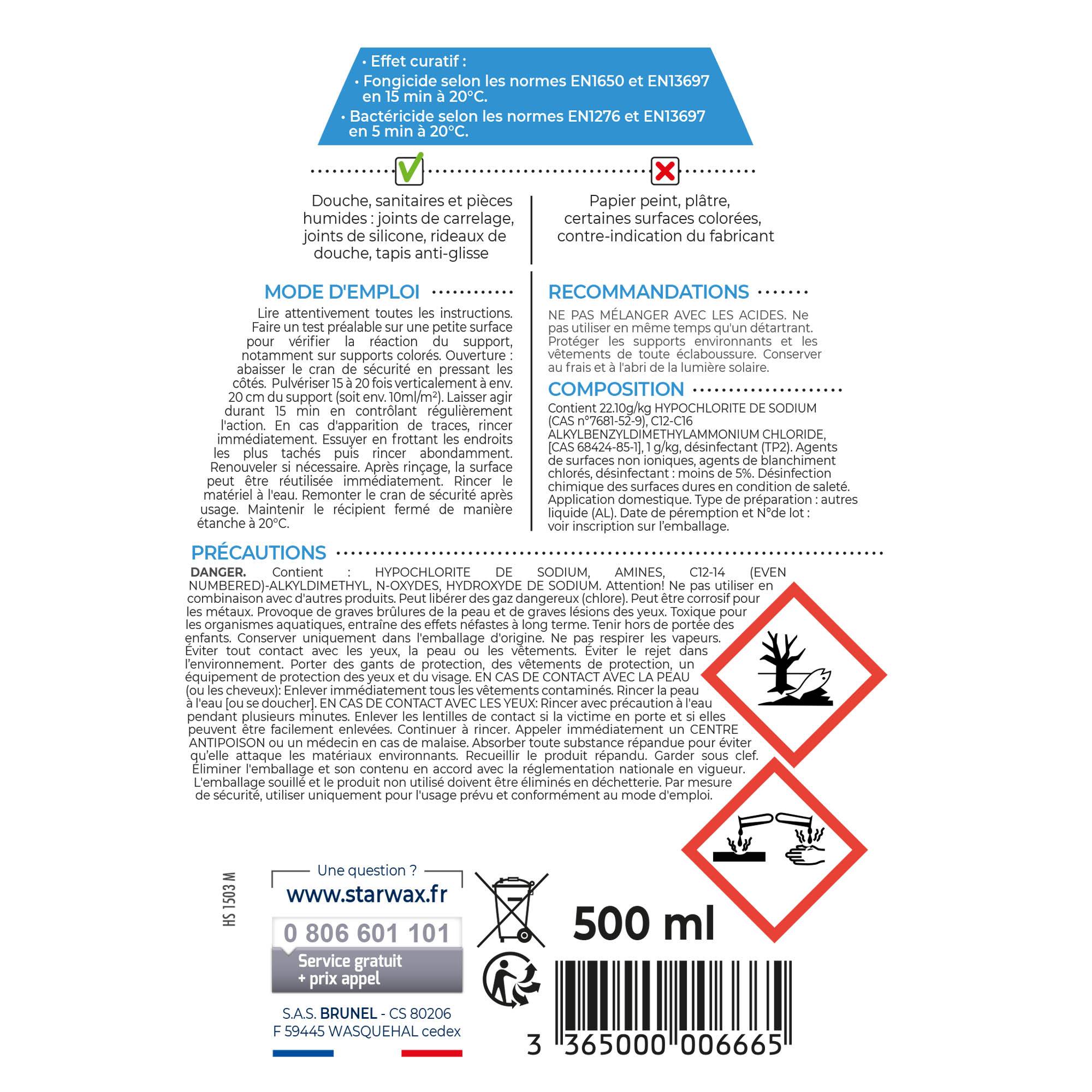 Starwax - Anti-moisissures joints-salle de bains 500ml - Image 3
