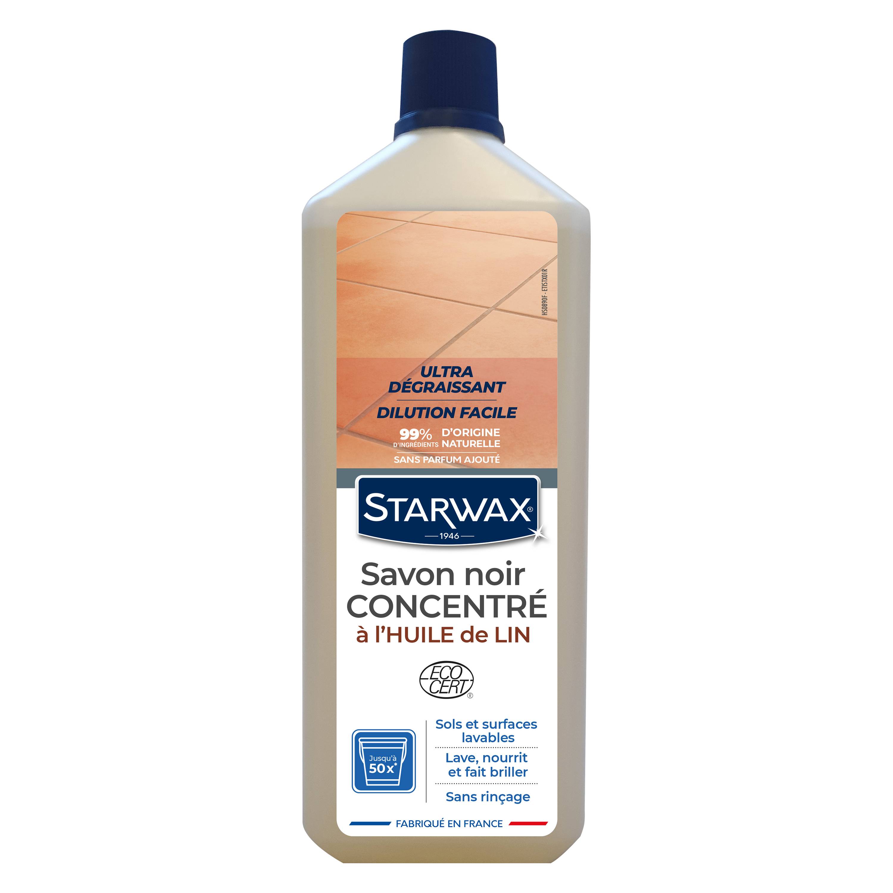 Starwax - SAVON NOIR A L'HUILE DE LIN 1L