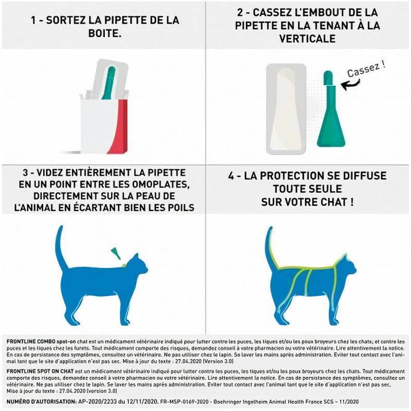 Frontline - Pipette antiparasitaire chat FRONTLINE - Image 3