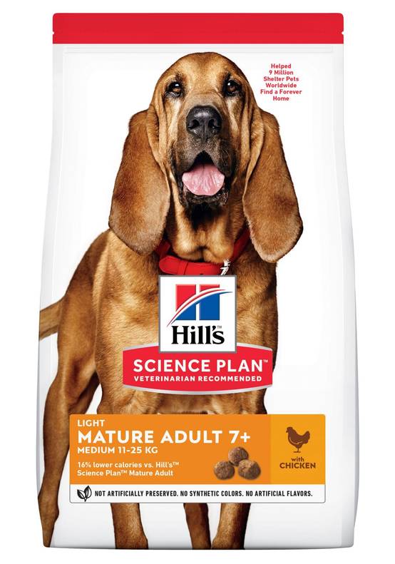 Science plan - Croquettes pour Chien Mature Adulte 7+ Light Medium Poulet 12kg - Science Plan Hill's - Image 1