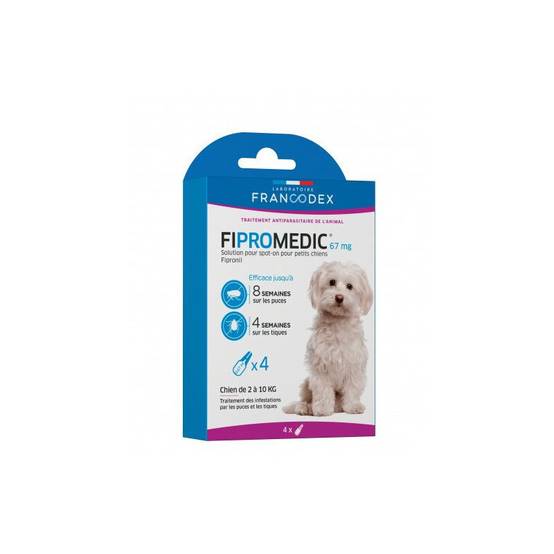 Francodex - FIPROMEDIC 67 mg - Solution pour spot-on petit chien 2-10 kg x4 - Image 3