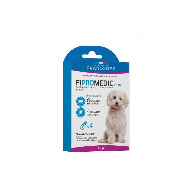 Francodex - FIPROMEDIC 67 mg - Solution pour spot-on petit chien 2-10 kg x4 - Image 3