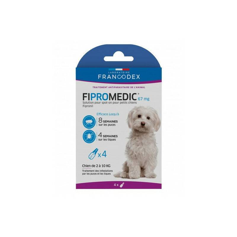 Francodex - FIPROMEDIC 67 mg - Solution pour spot-on petit chien 2-10 kg x4 - Image 4