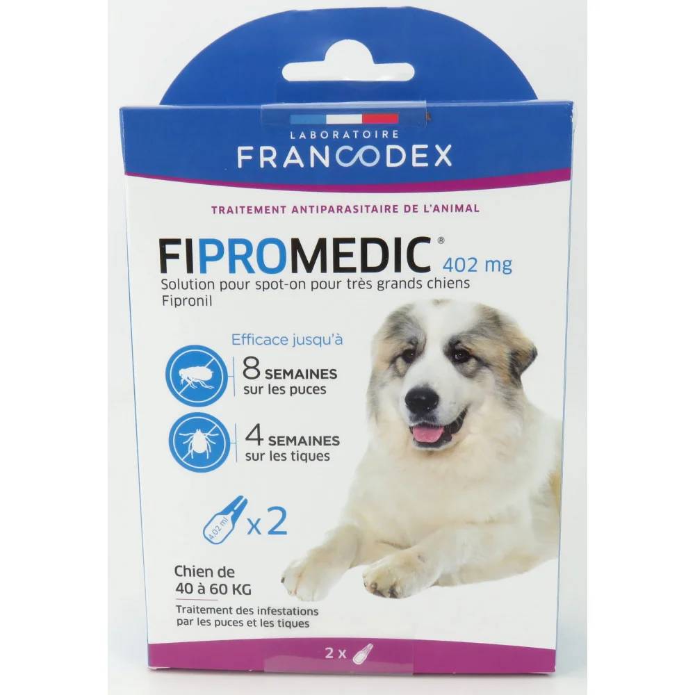 FIPROMEDIC 402 mg - Solution pour spot-on très grand chien 40-60 kg x2 - Image 3