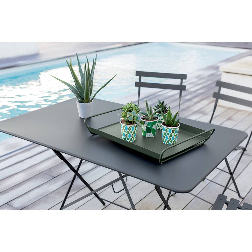 Fermob - Table de jardin rectangulaire pliante acier muscade 6 personnes Bistro Fermob - Image 7