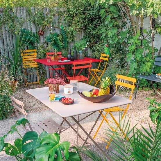 Fermob - Table de jardin rectangulaire pliante acier muscade 6 personnes Bistro Fermob - Image 2