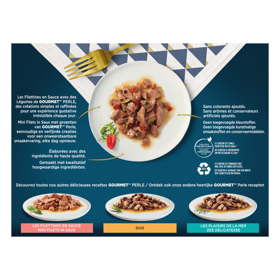 Purina Gourmet - Sachets chat Perle Les Filettines à l'agneau 12x85g - GOURMET - Image 3