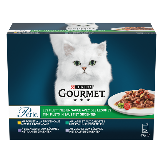 Purina Gourmet - Sachets chat Perle Les Filettines à l'agneau 12x85g - GOURMET - Image 1