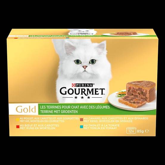 Purina Gourmet - Boîtes Terrines Aux Légumes Chat Adulte 12x85g - GOURMET GOLD - Image 3