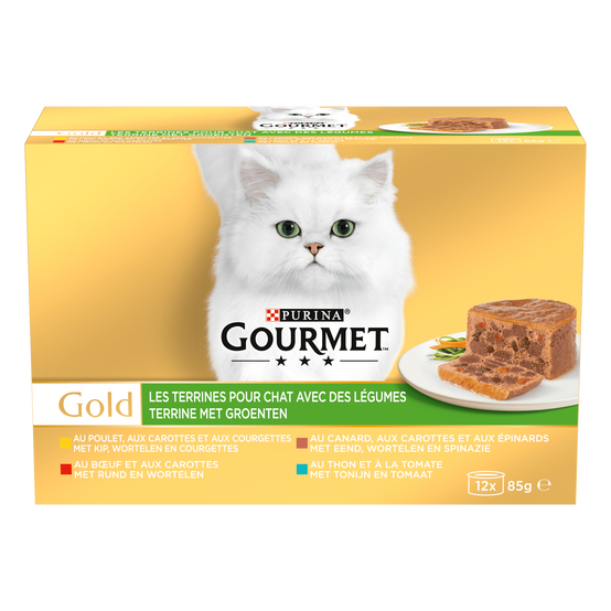 Purina Gourmet - Boîtes Terrines Aux Légumes Chat Adulte 12x85g - GOURMET GOLD - Image 9