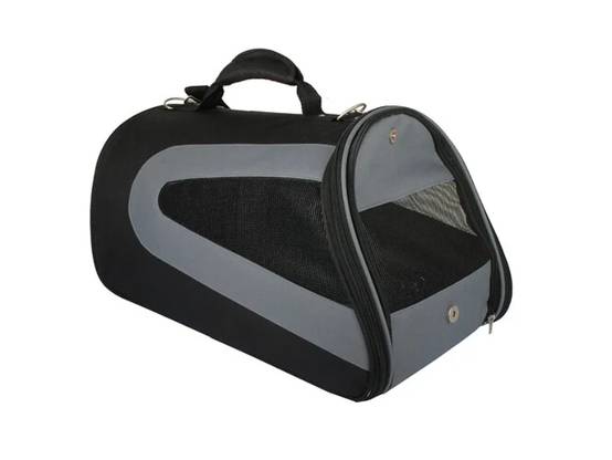 Sac de transport chien tissu noir 41,5x24x24 cm – DOGS FASH