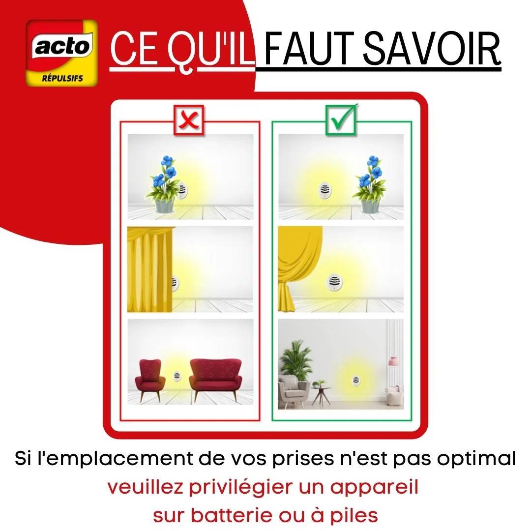 Répulsif ultrasons anti-rongeurs rouge H.24 cm L.7 cm - Acto - Image 8