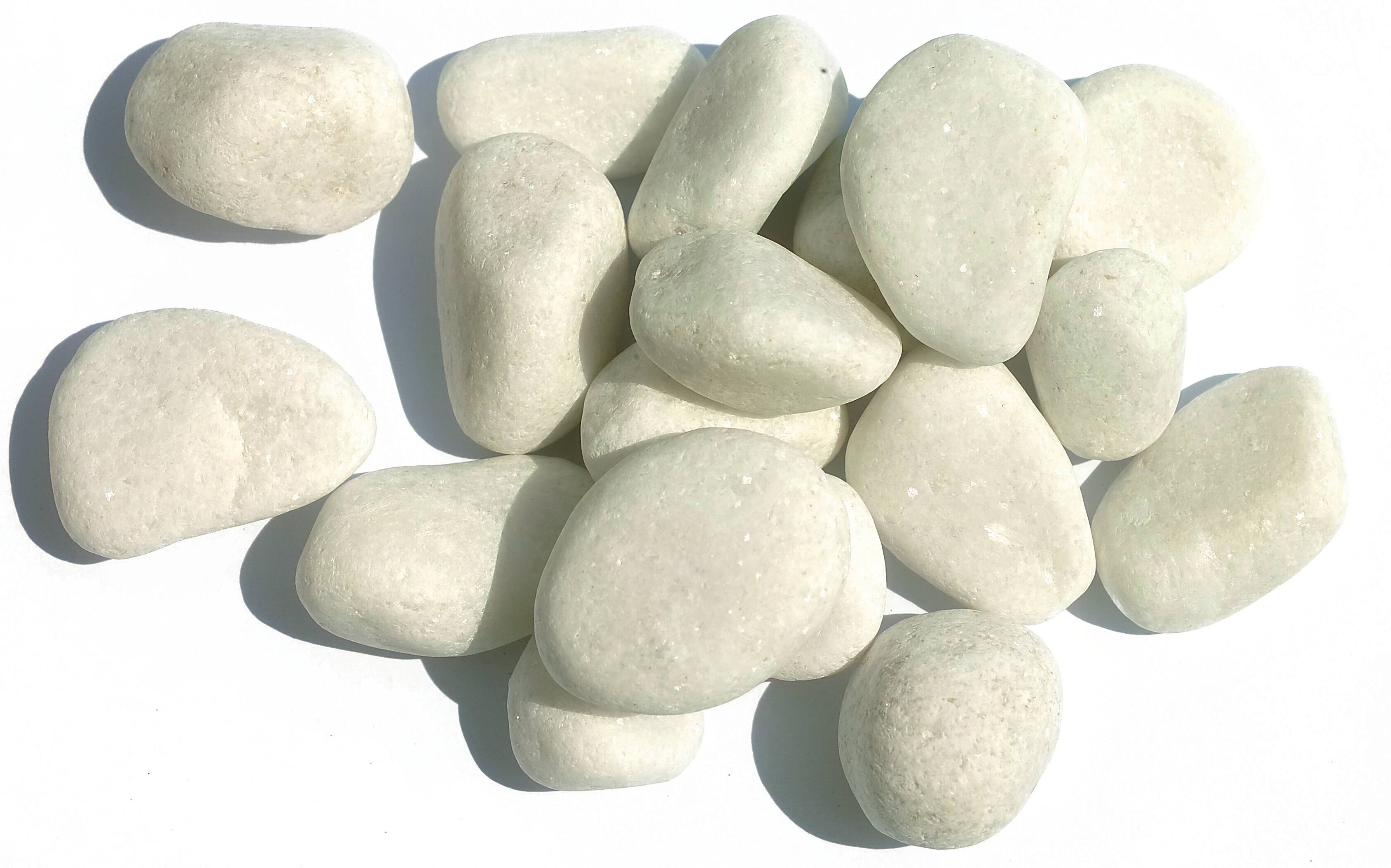 Sans Marque - Minériale - Gravier marbre roule Blanc 15/25 - sac 10 kg