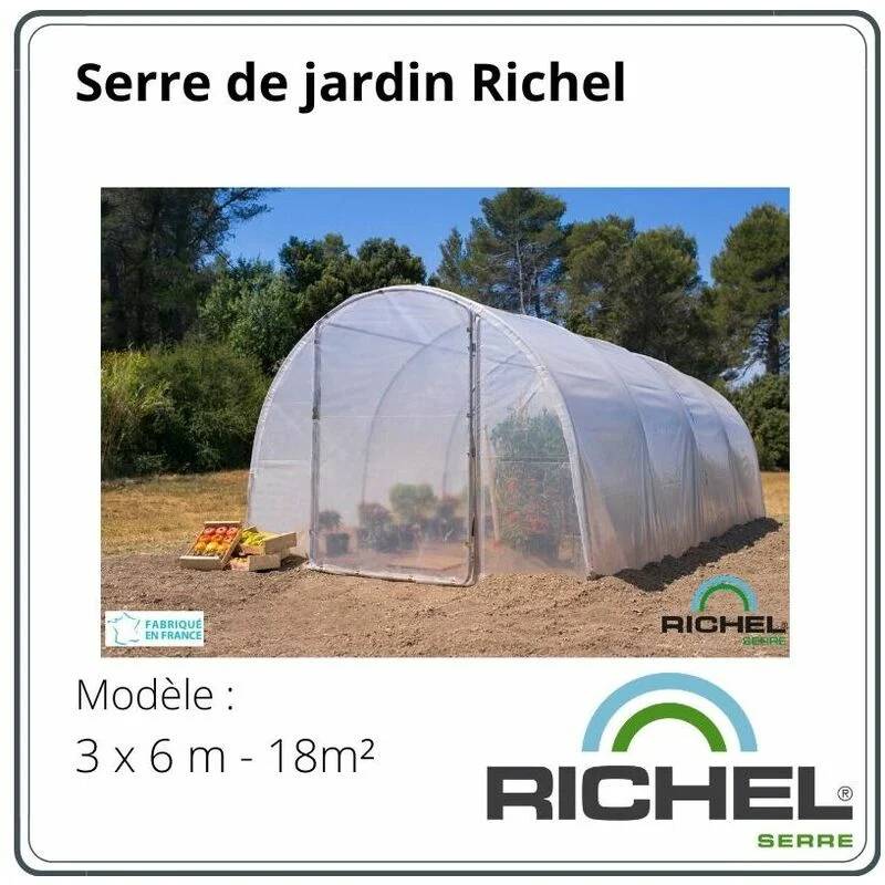 Richel Serre - Serre maraîchère 18m² pied droit 2 portes acier galvanisé PE L. 6 x l. 3 x H. 2 m – Richel serre - Image 6