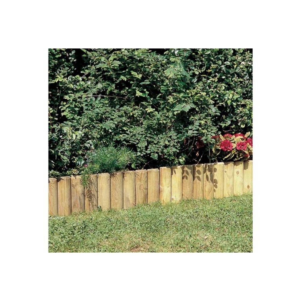 Cerland - Bordure en bois demi-rondins naturel H 20 cm L 180 cm – Cerland - Image 2