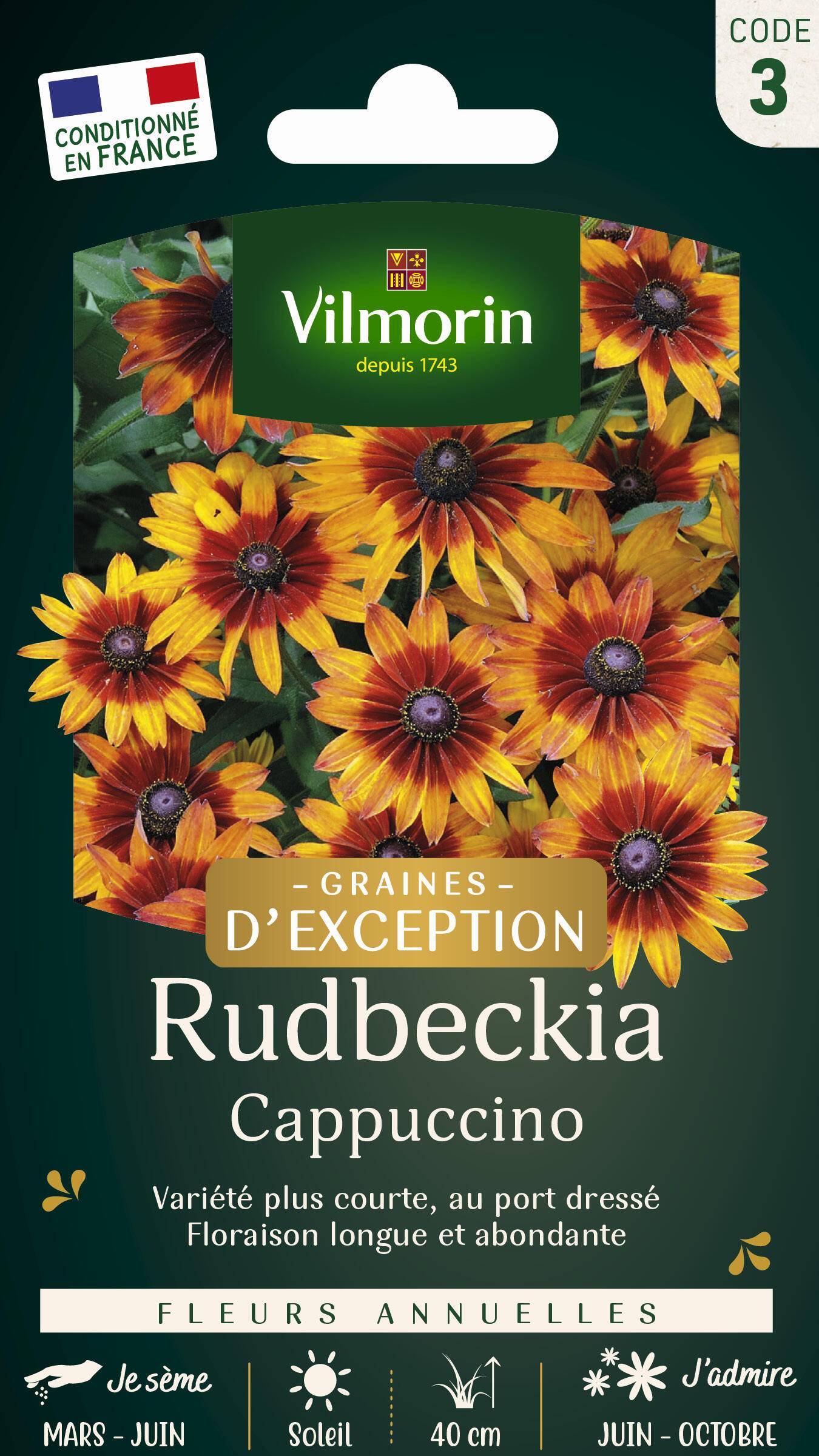 Vilmorin - Rudbeckia cappuccino série 3 sachet graines 0,2 g - Vilmorin - Image 1