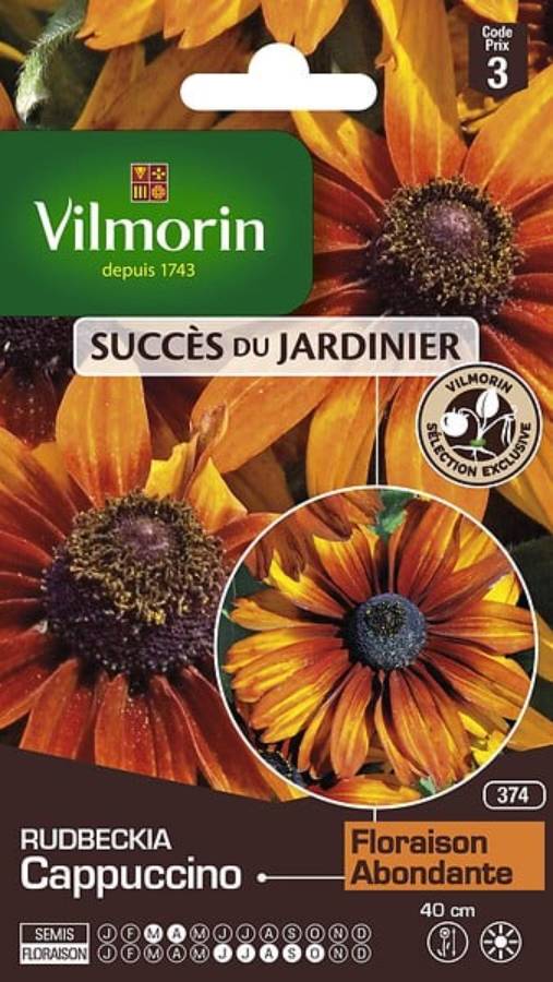 Vilmorin - Rudbeckia cappuccino série 3 sachet graines 0,2 g - Vilmorin - Image 3