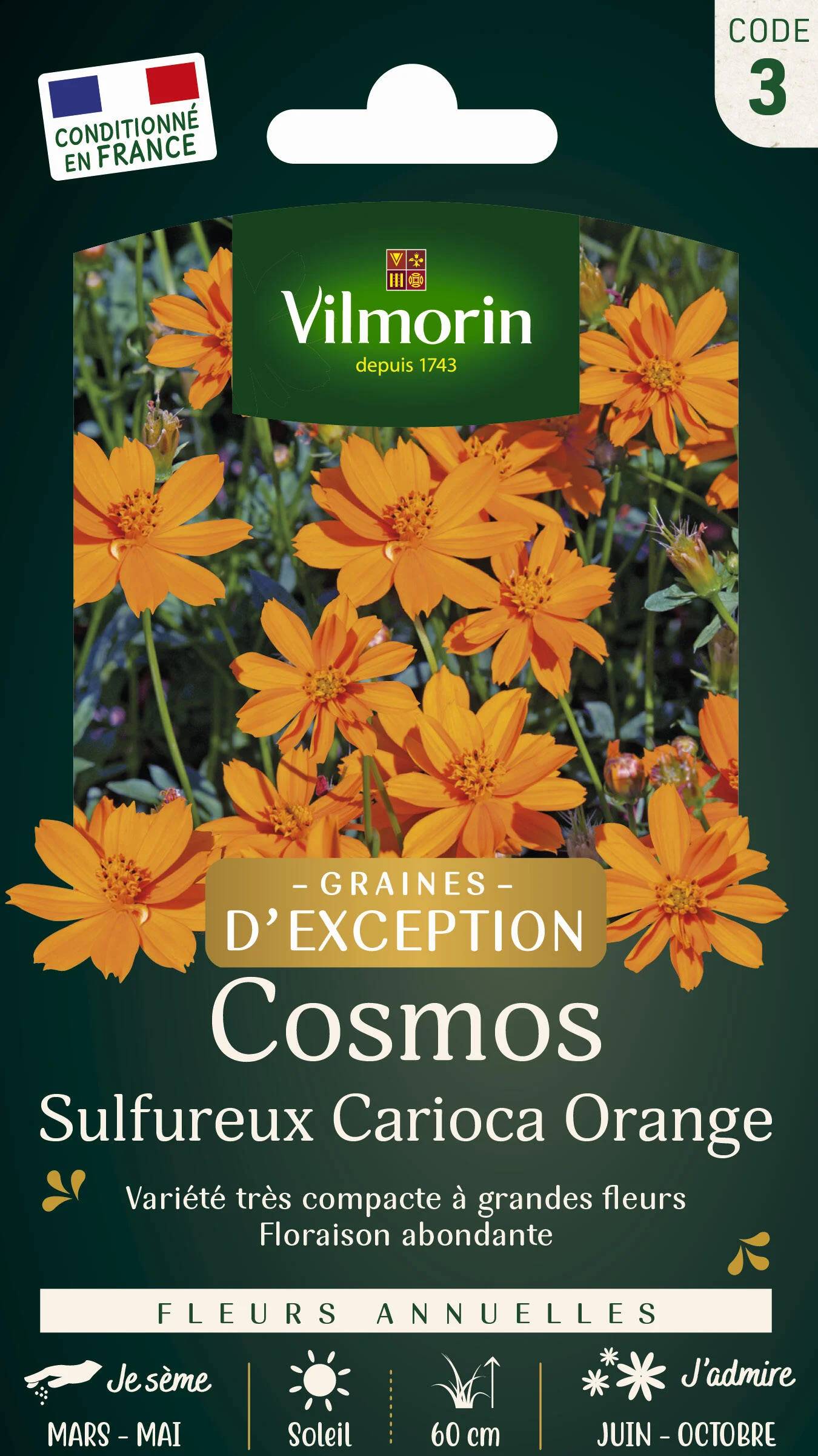 Vilmorin - Cosmos carioca série 3 sachet graines 1 g - Vilmorin - Image 3