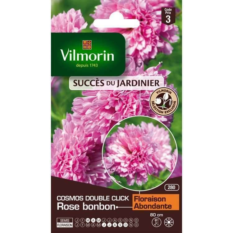 Vilmorin - Cosmos Double Click Rose Bonbon serie 3 sachet graines 1 g - Vilmorin - Image 4