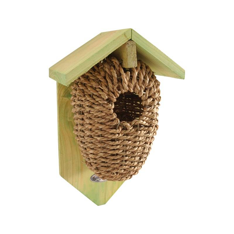 Best For Birds - Nichoir avec poche en jonc de mer - L15.2 x l10.2 x H26.2 cm - Image 1