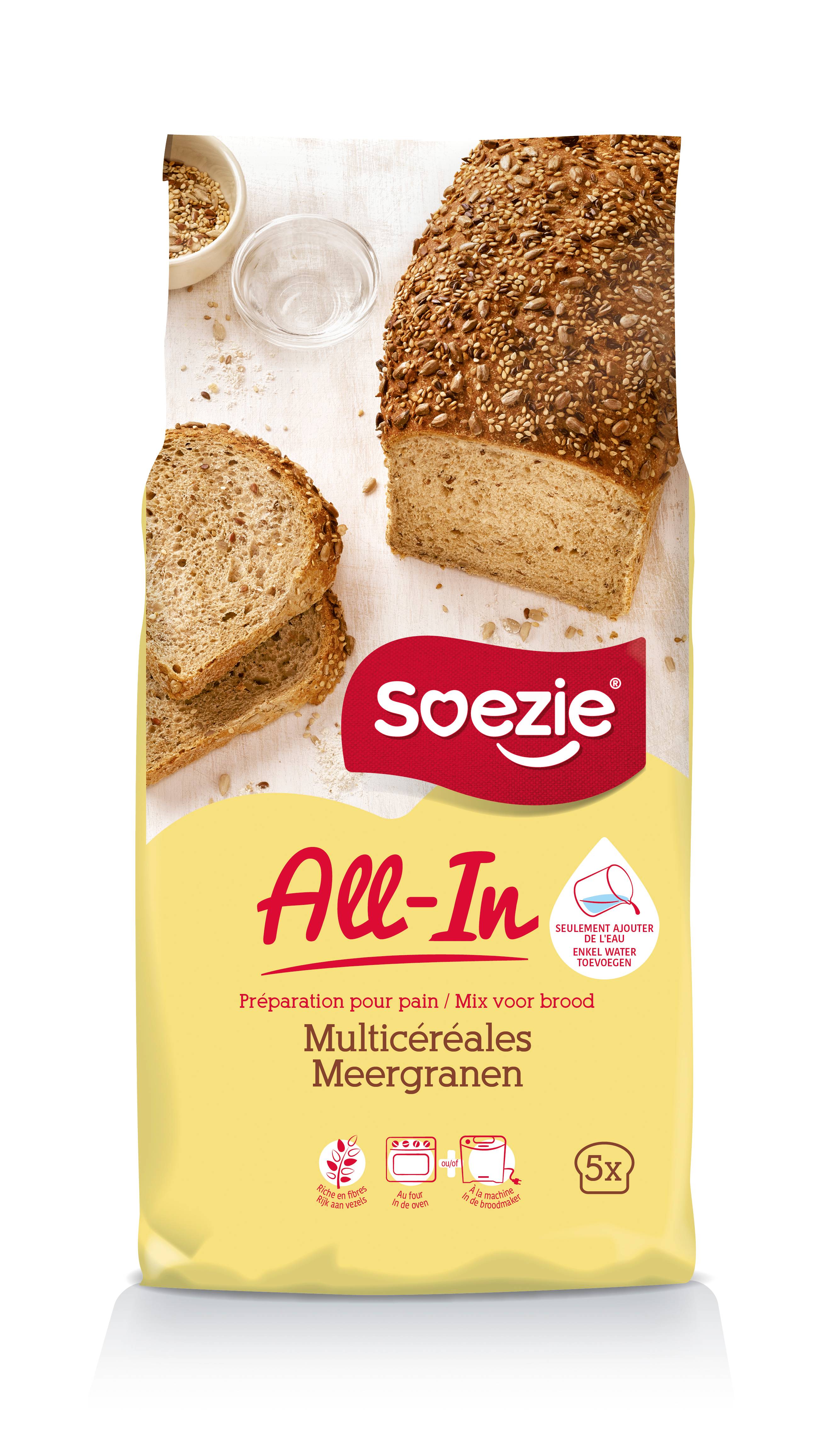 Soezie - Préparation All-In pour pains multicéréales 2,5 kg - Soezie - Image 1