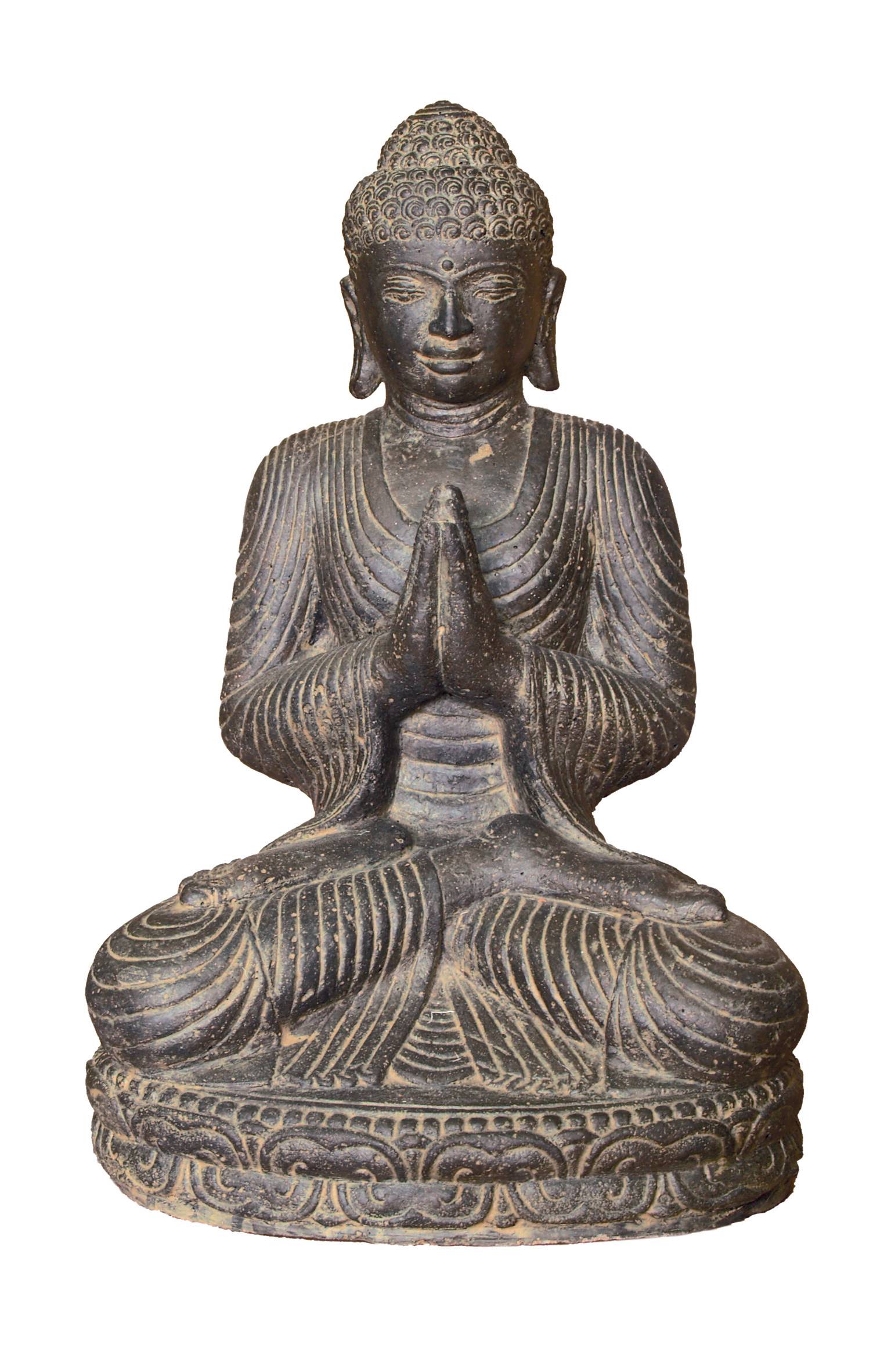 Statue Bouddha assis salutation – DECORIALE - Image 1