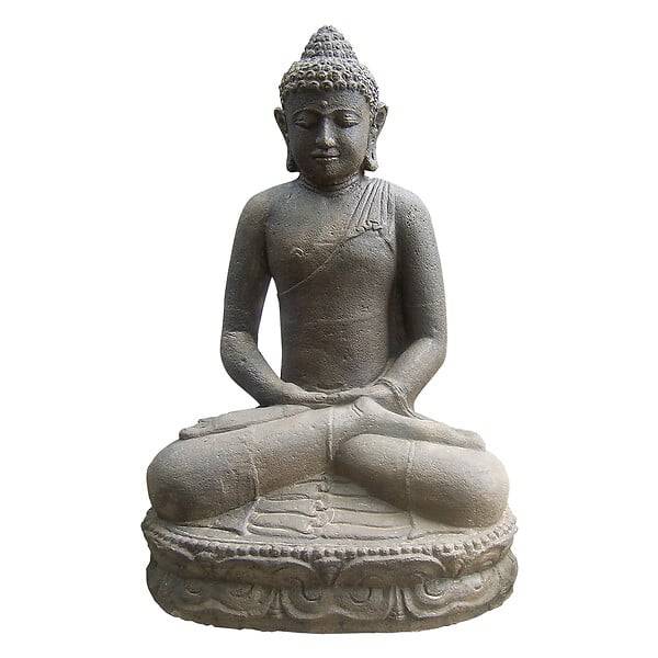 Décoriale - Statue bouddha assis méditation L.16 x l.16 x H.20 cm - Image 6