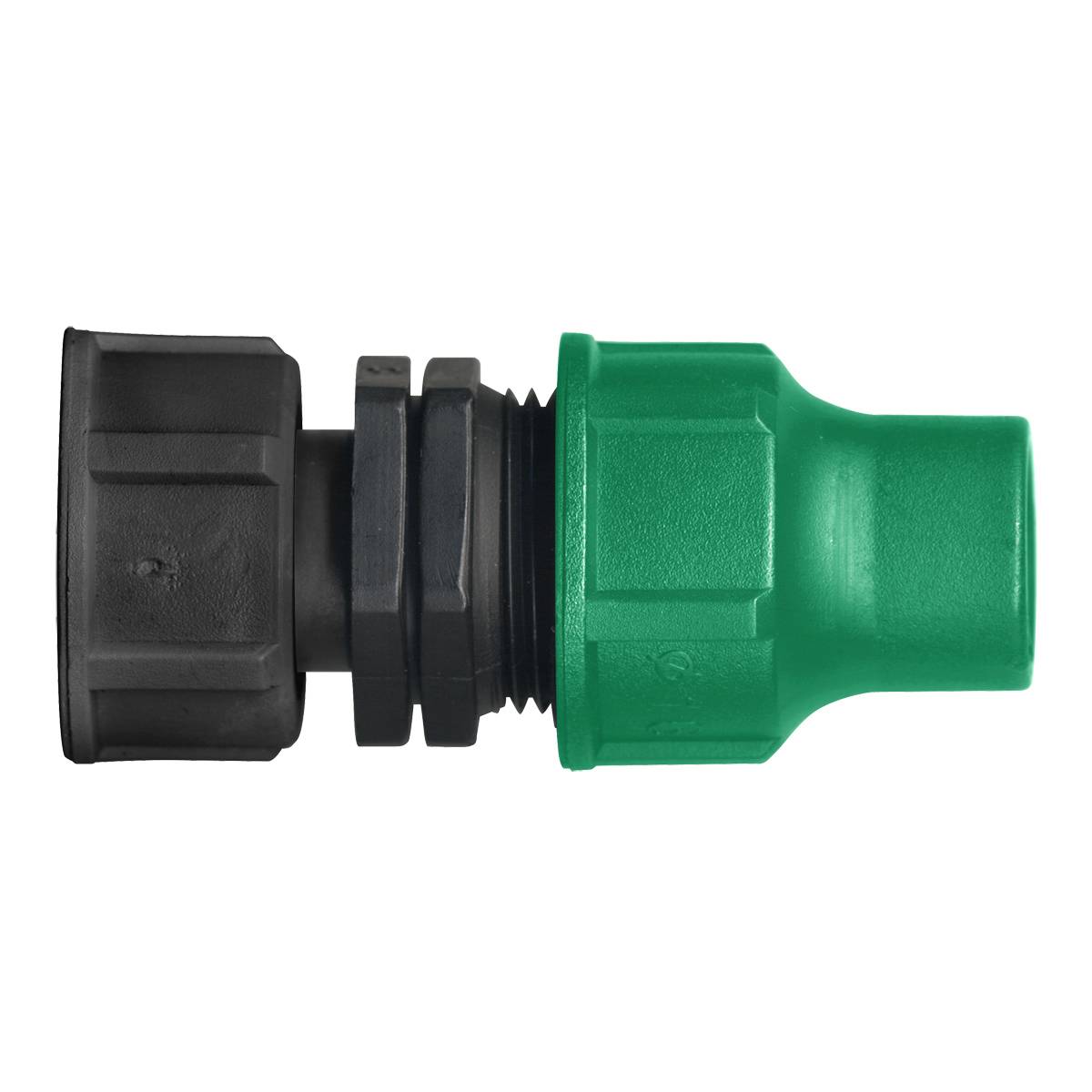 Jardibric - Raccord Tuyau Polypropylène Noir Vert Ø 16 mm Femelle 20x27 - JARDIBRIC - Image 1