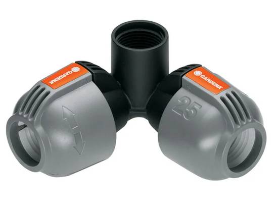 Raccord D'angle D'arrosage Enterré 25 Mm Femelle 3/4" – GARDENA - Image 1