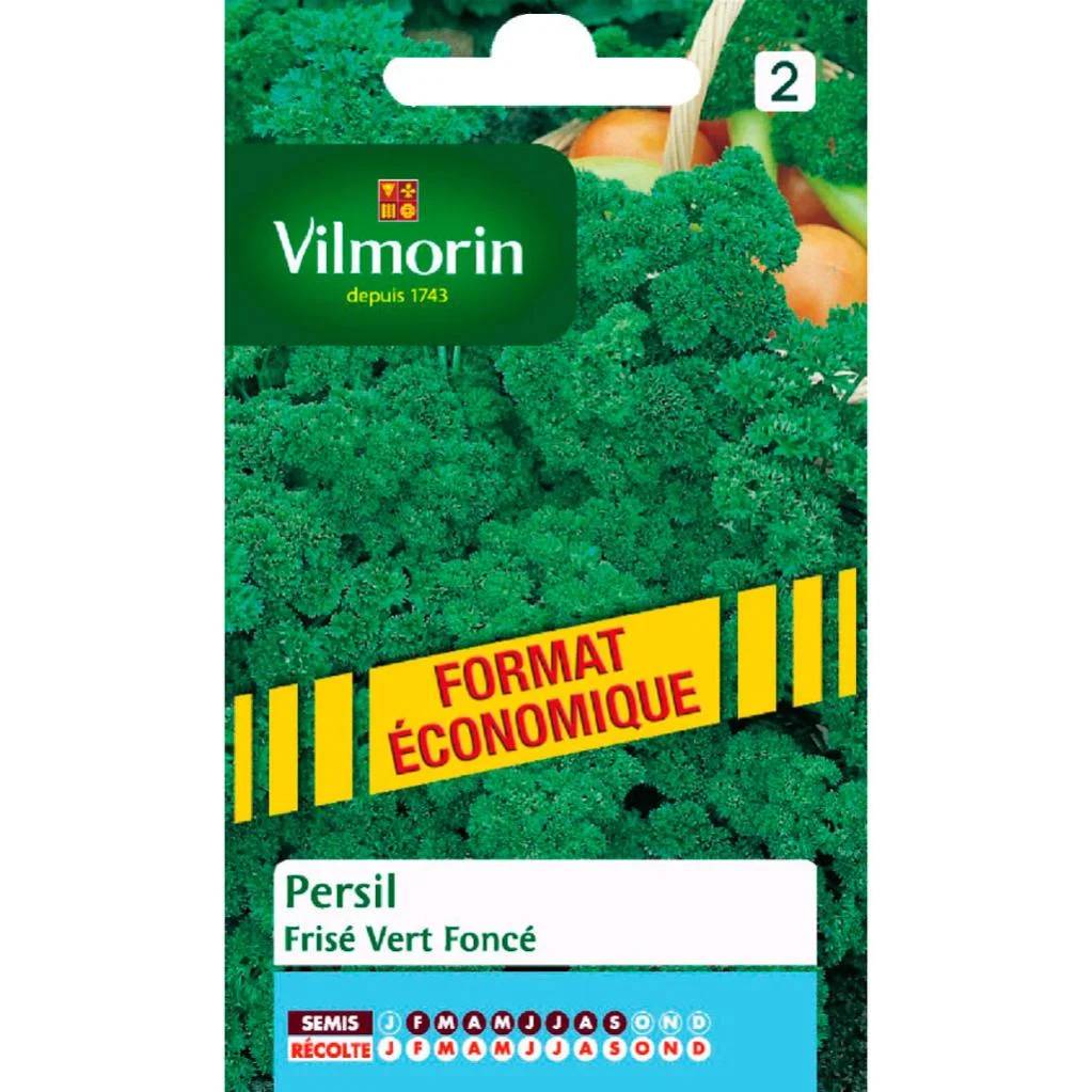 Vilmorin - Persil à feuilles frisé vert foncé format éco série 2 sachet graines 15 g - Vilmorin - Image 1