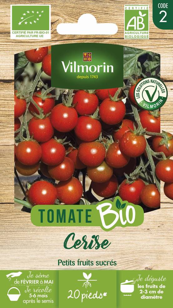 Vilmorin - Tomate cerise Bio série 2 sachet graines 0,2 g - Vilmorin - Image 3