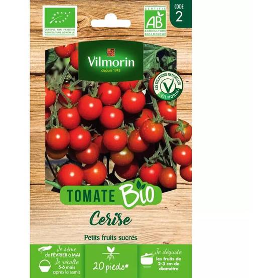 Vilmorin - Tomate cerise Bio série 2 sachet graines 0,2 g - Vilmorin - Image 1
