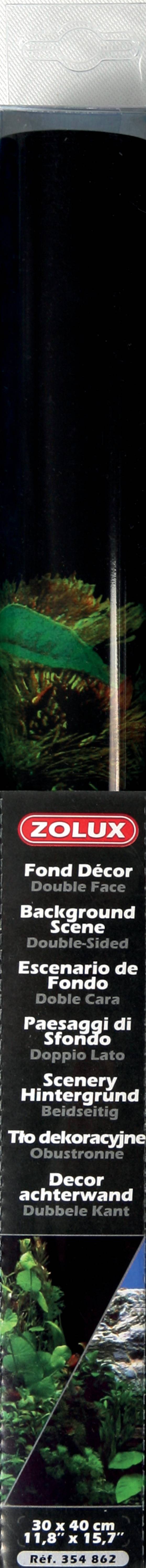 Zolux - Poster fond décor noir/plantes H30 L40 – ZOLUX