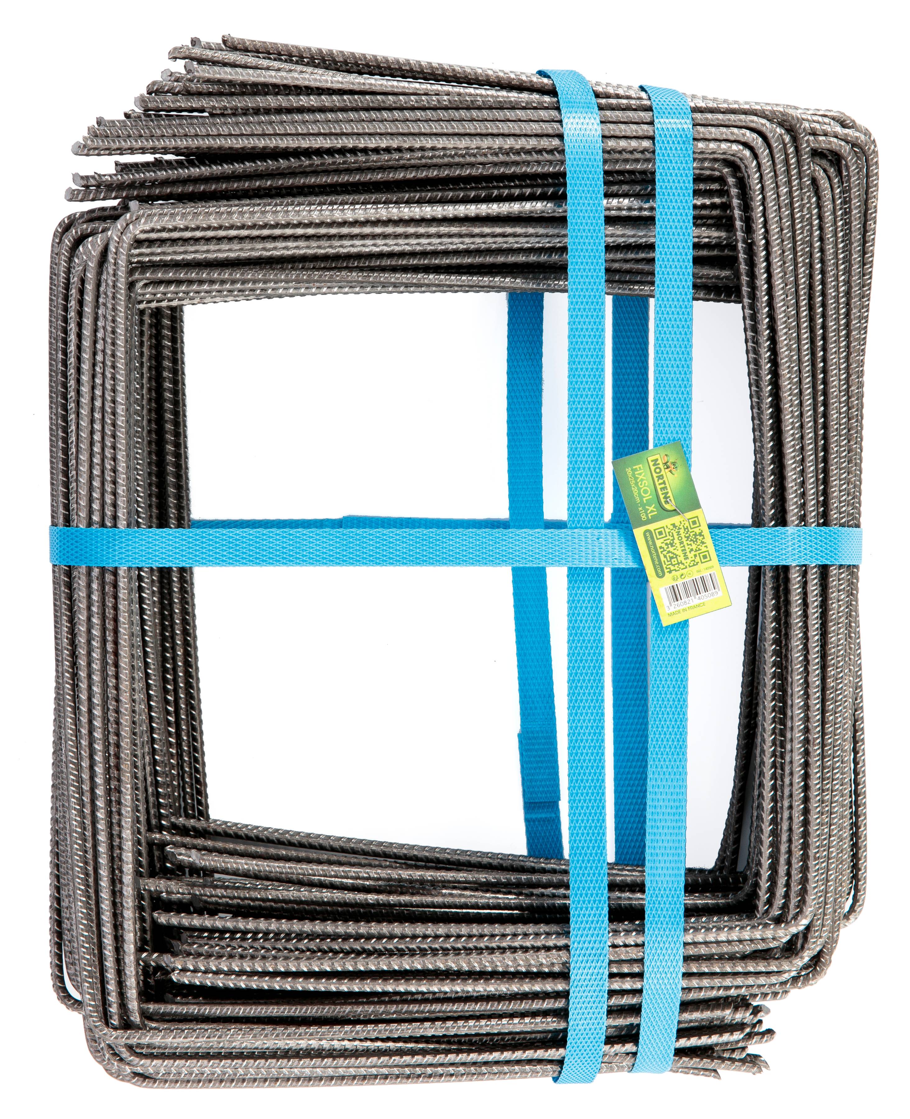 Nortène - 100 agrafes de fixation Fixsol XL en acier gris - Image 2