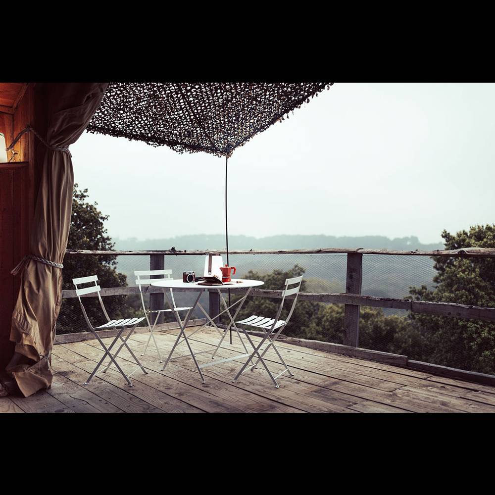 Fermob - Table de jardin ronde pliante acier muscade 4 personnes Bistro Fermob - Image 3