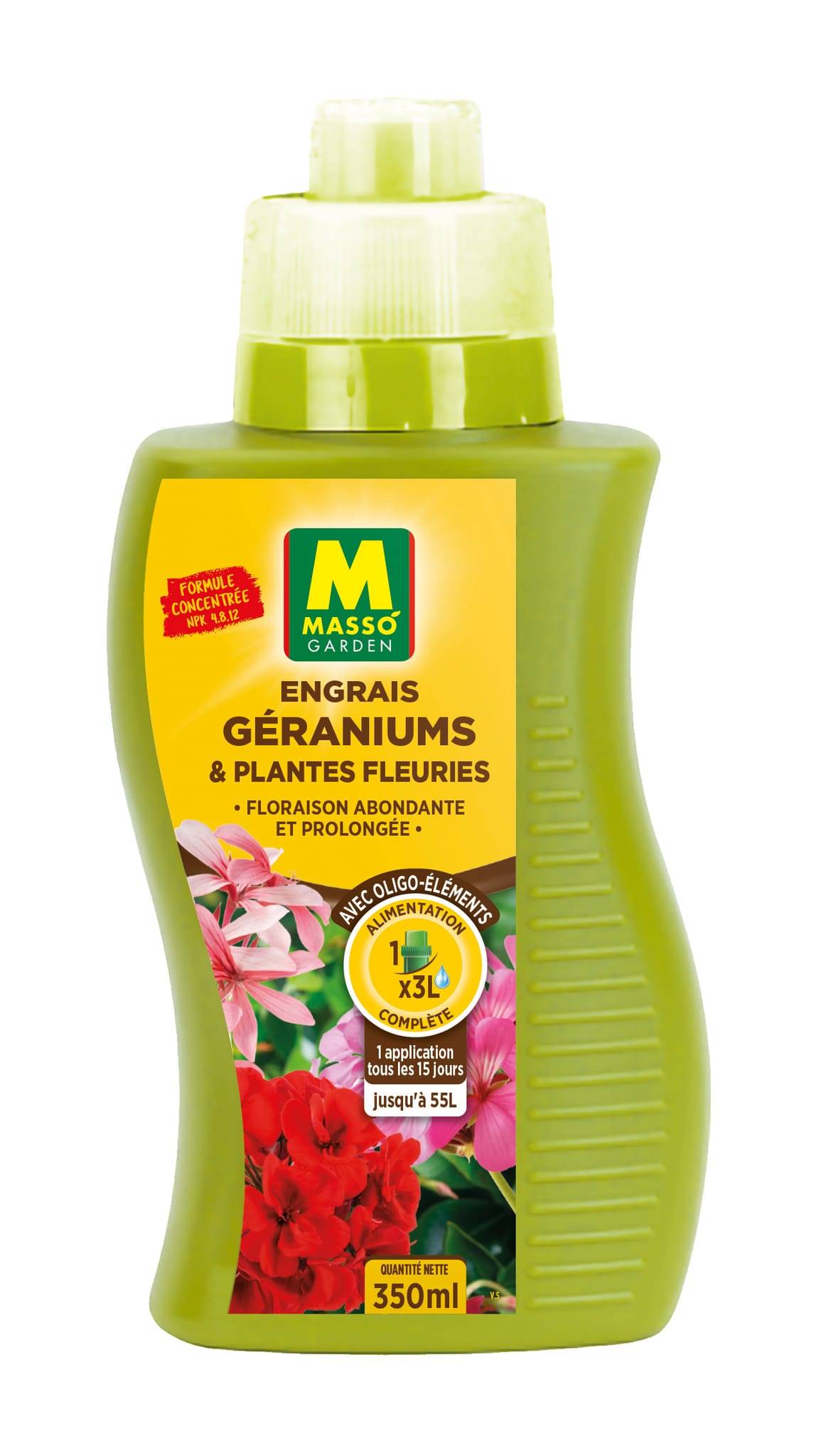 Engrais Liquide Géraniums Et Plantes Fleuries - MASSO - Image 1