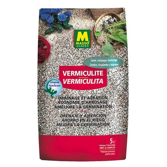 Vermiculite pour jardinage poreuse et durable 5L - Masso garden