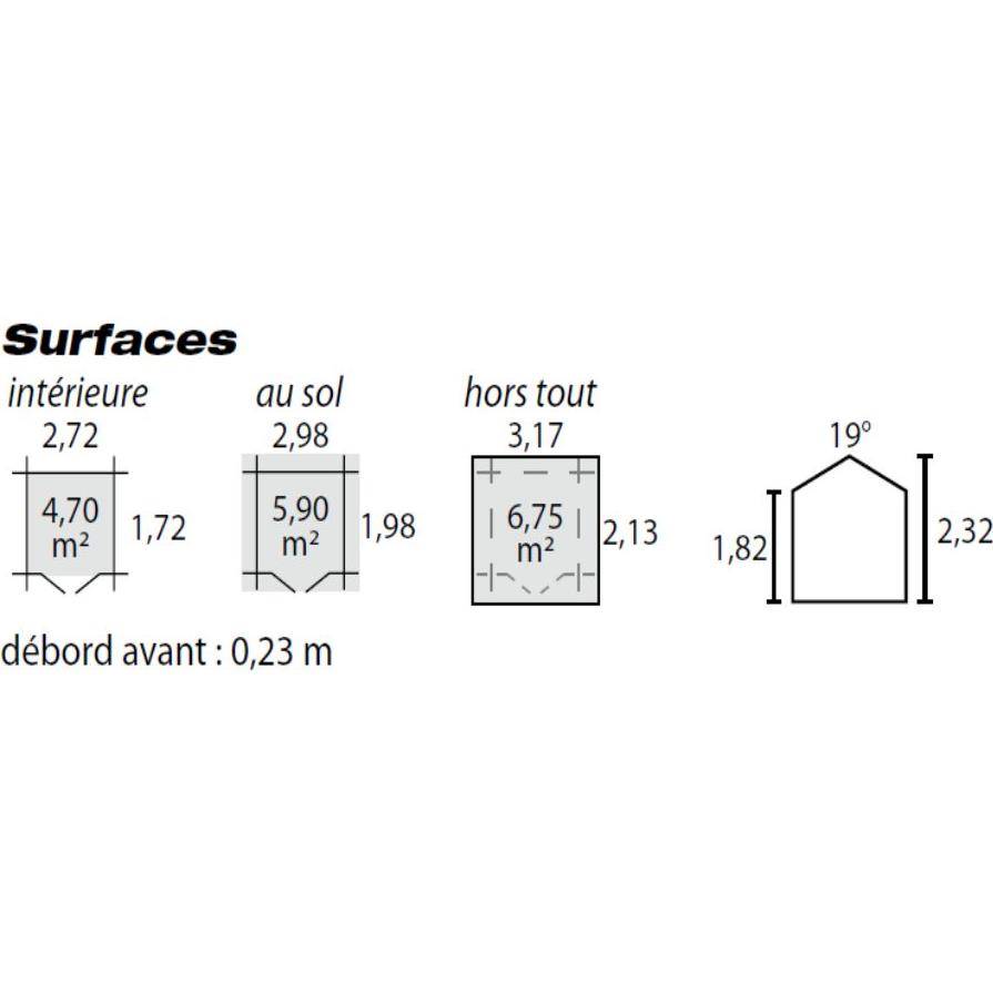 Decor et Jardin - Abri de Jardin bois 6,8m² Flodova Décor et Jardin - Image 4