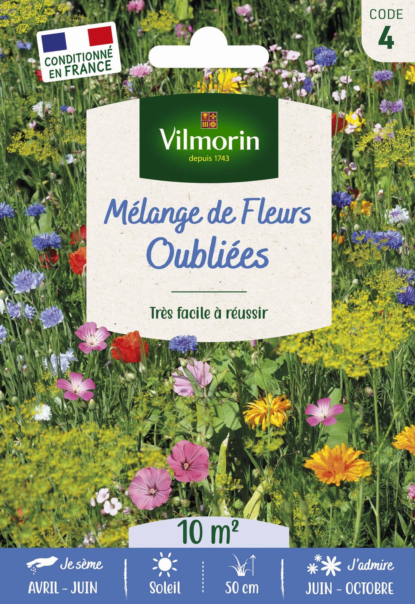 Vilmorin - Mélange fleurs oubliées grand modèle série 4 sachet graines 20 g - Vilmorin - Image 1