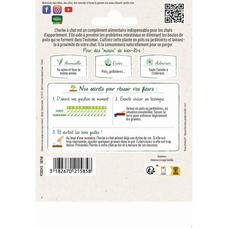 Vilmorin - Herbe a chat orge grand modèle série 2 sachet graines 30 g - Vilmorin - Image 4