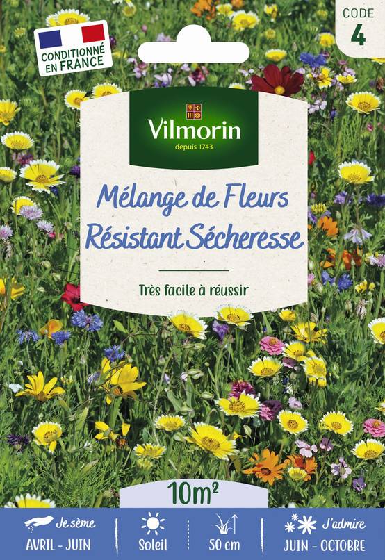Vilmorin - Mélange résistant sècheresse grand modèle série 4 sachet graines 20 g - Vilmorin - Image 1
