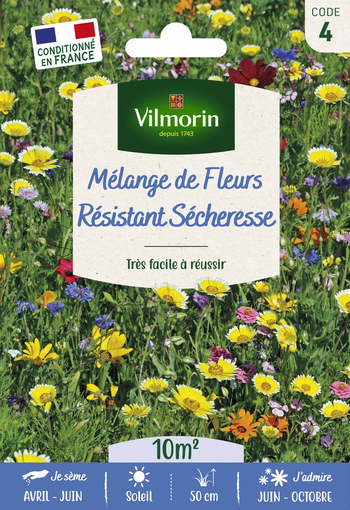 Vilmorin - Mélange résistant sècheresse grand modèle série 4 sachet graines 20 g - Vilmorin - Image 1