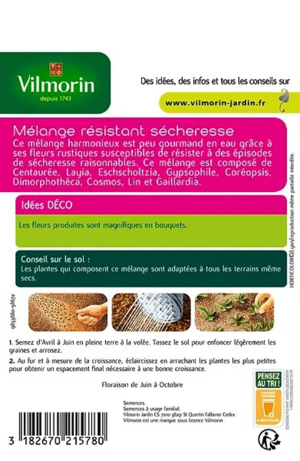 Vilmorin - Mélange résistant sècheresse grand modèle série 4 sachet graines 20 g - Vilmorin - Image 5