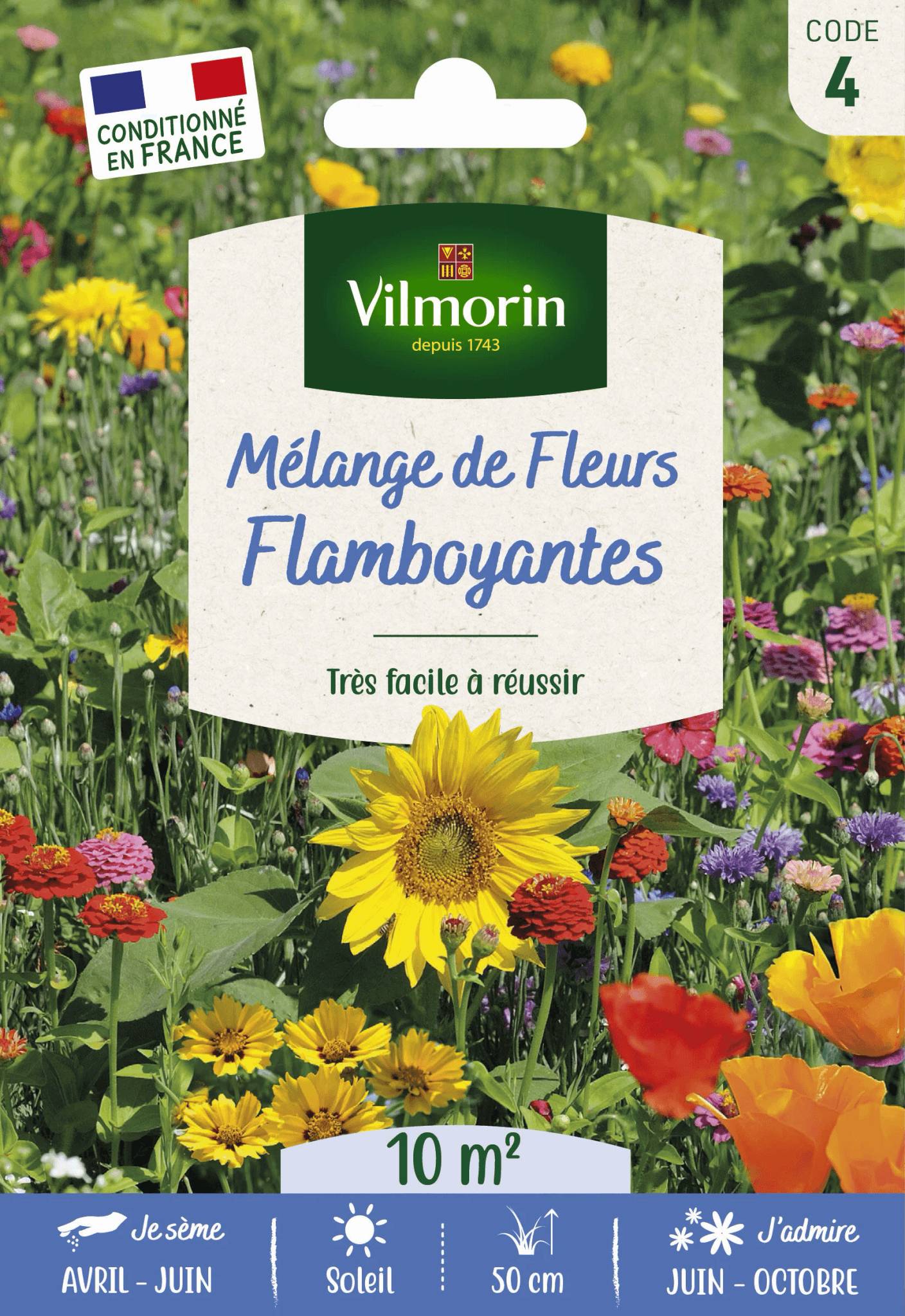 Vilmorin - Mélange flamboyant grand modèle série 4 sachet graines 20 g - Vilmorin - Image 3