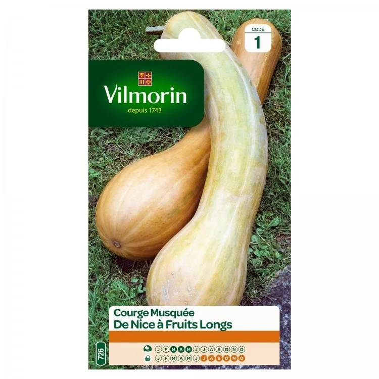 Vilmorin - Courge de Nice à fruit long série 1 sachet graines 4 g - Vilmorin - Image 1
