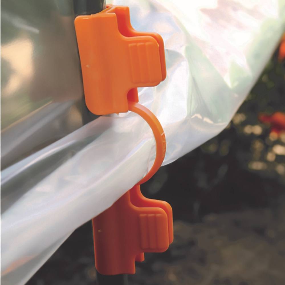 Nortène - Clips pour les tuteurs tomates arches orange x 10