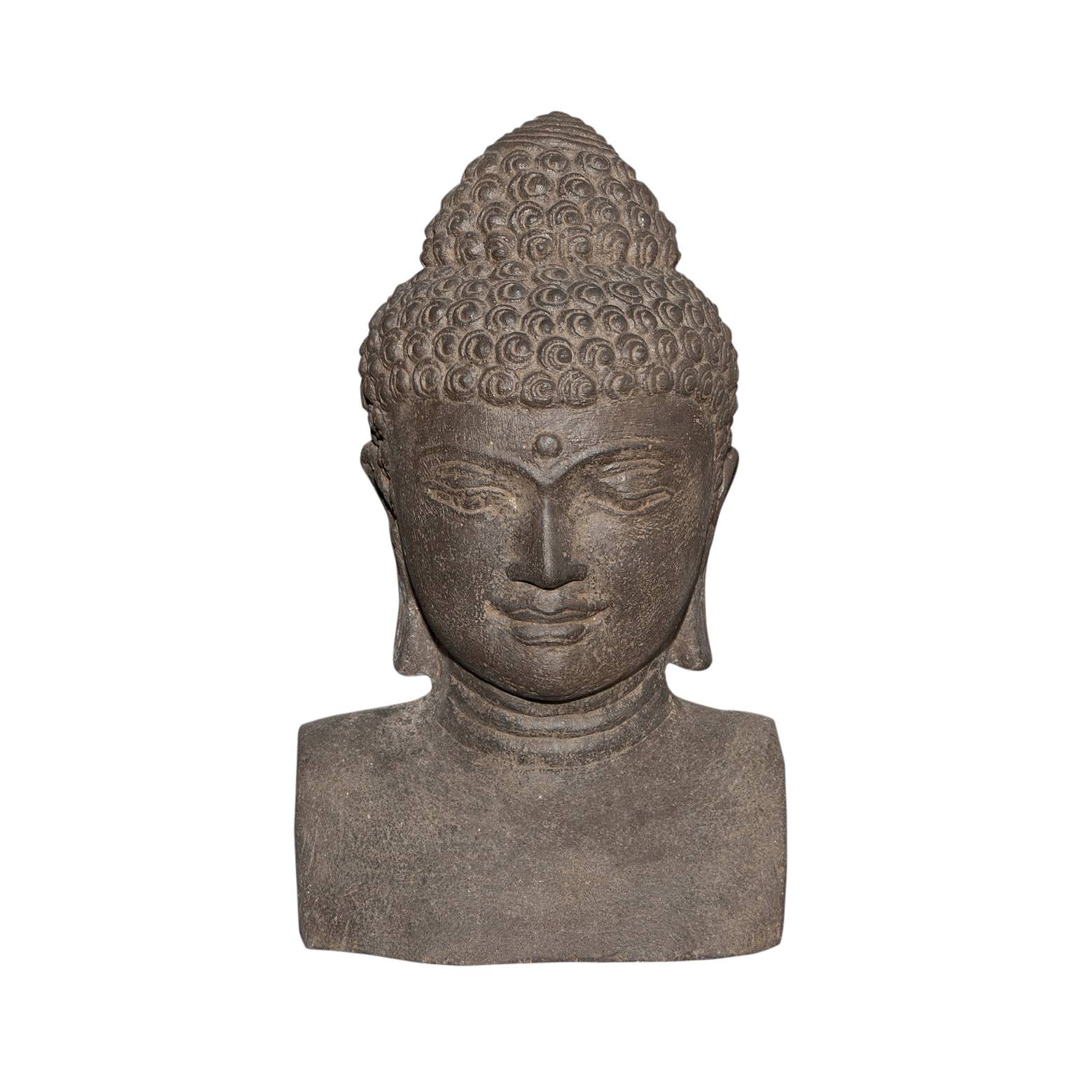 Décoriale - Statue buste bouddha L.18 x l.14 x H.31 cm - Image 4