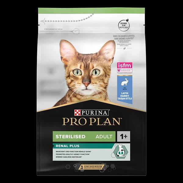Purina Pro Plan - Croquettes chat Adulte Stérilisé RENAL PLUS Lapin 3kg - PRO PLAN - Image 9